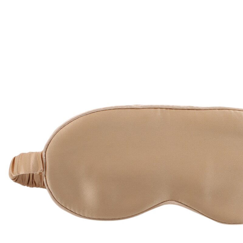 19 antifaz para dormir de seda Mulberry y venda para los ojos con correa elástica cubierta suave para ojos sombra para dormir de noche máscara de ojo de siesta de viaje: champagne