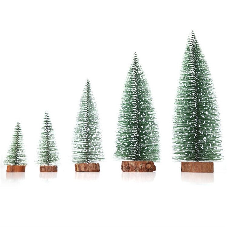 Sisal Cedar Decorations Small Gold Silver Blue Green White Miniature Christmas Tree