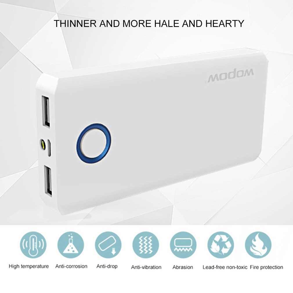 Upgrade 10000+mAh Fast Charging Mobile PowerP10plus Dual USB Output Portable External Battery Pack With LED Light Indicator