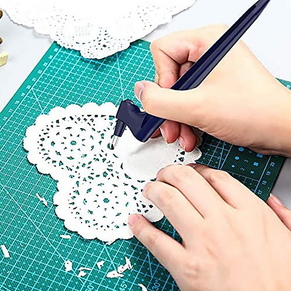 360 Degree Rotating Blade Utility Knife Craft Cutting Tool Hand Book Paper Cutter Stainless Steel Engraving Knife DIY Stationery