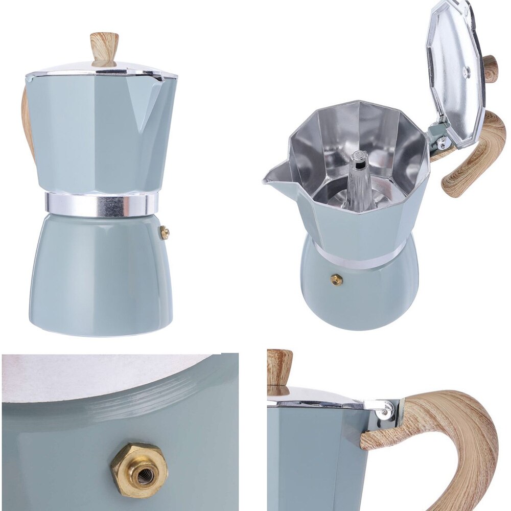 150/300ml koffiezetapparaat aluminium mokka koffiezetapparaat mokka espresso percolator pot koffiezetapparaat fornuis koffiezetapparaat voor keuken