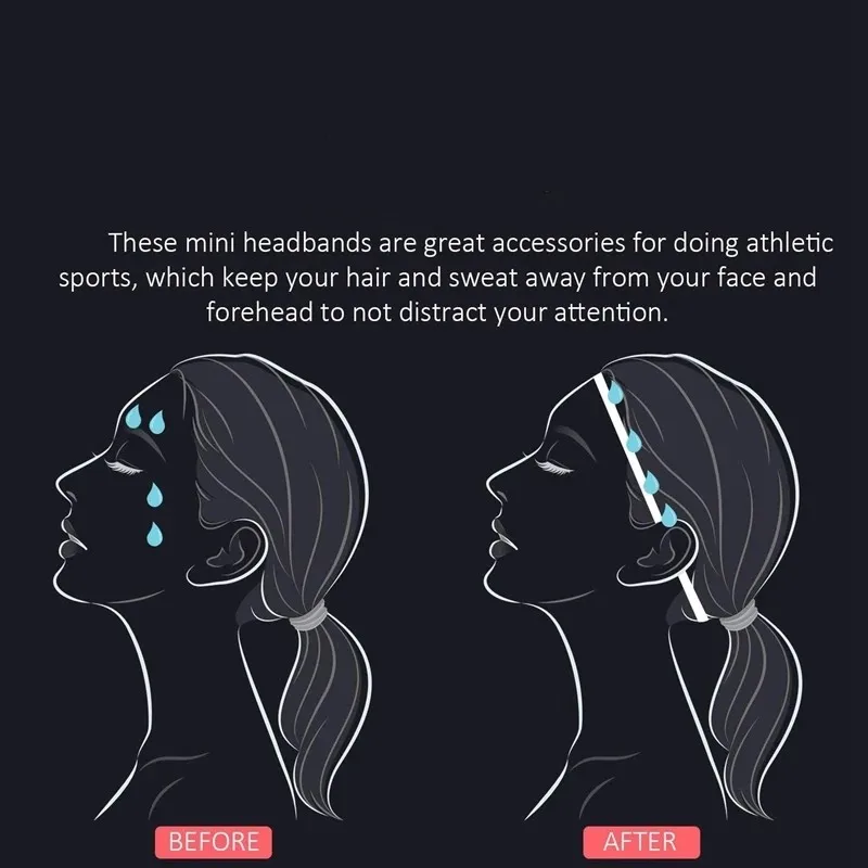 1pc sklisikre elastiske svettebånd utendørs sportspannebånd fitness trening yoga hårbånd fotball løping svettebånd for kvinner menn