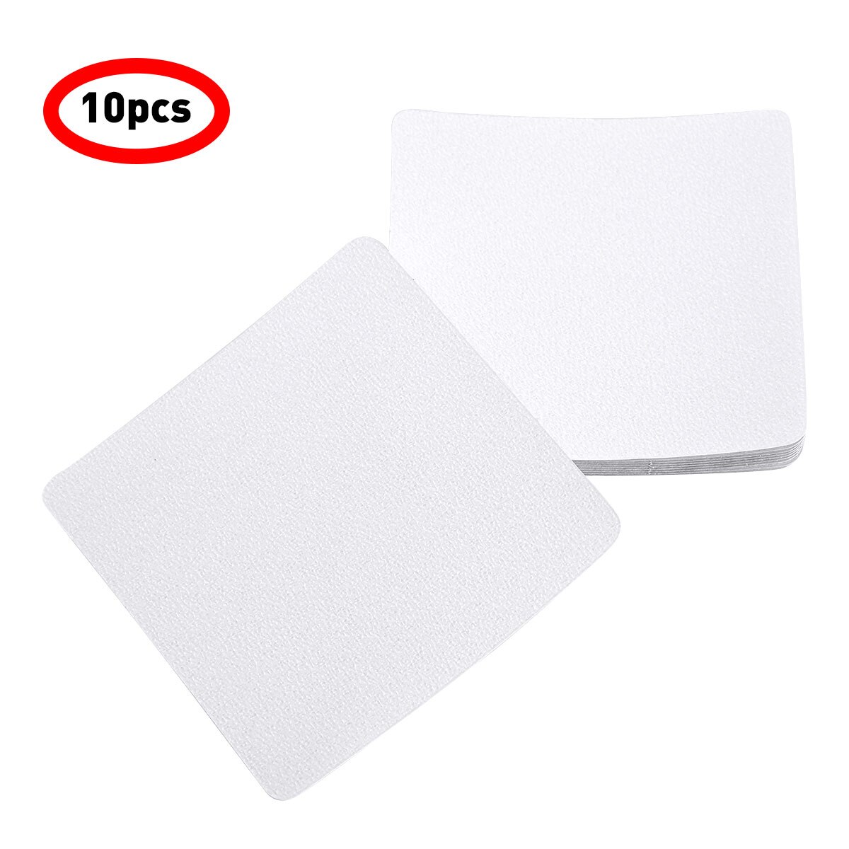 10 Non Slip Safety Shower Treads DIY Square Clear Textured Bath Stickers Adhesive Antislip Decals for Bathtubs Stairs and Floors: Clear B