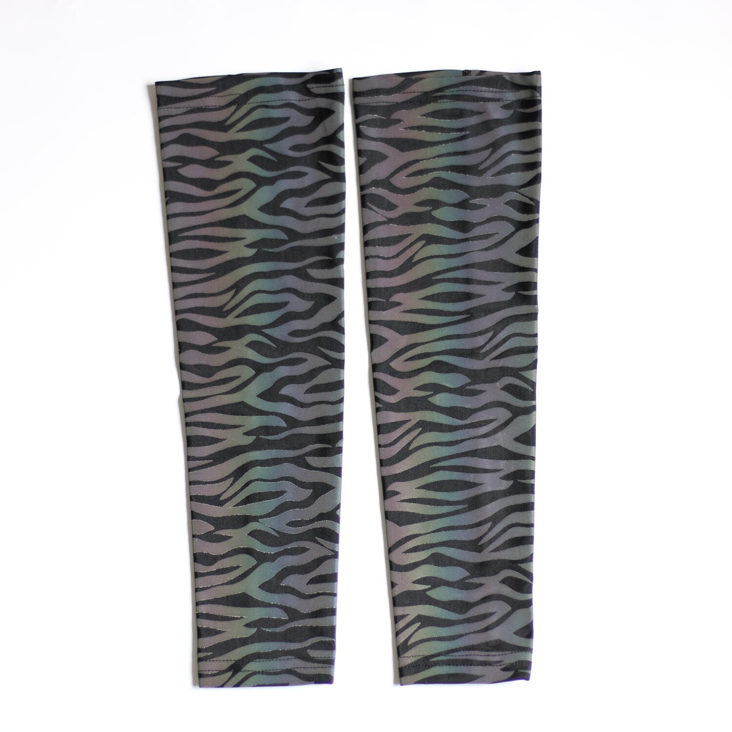 Men Colorful Reflective Sleeves Techwear Sunscreen Arm Warmers Breathable Reflect Light Oversleeve