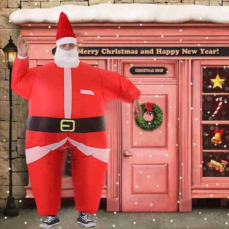 Kerstman Opblaasbare Pak Voor De Grote Markt Grappige Cartoon Opblaasbare Kleding Stadium Pop Rekwisieten Prestaties Kleding P7W2