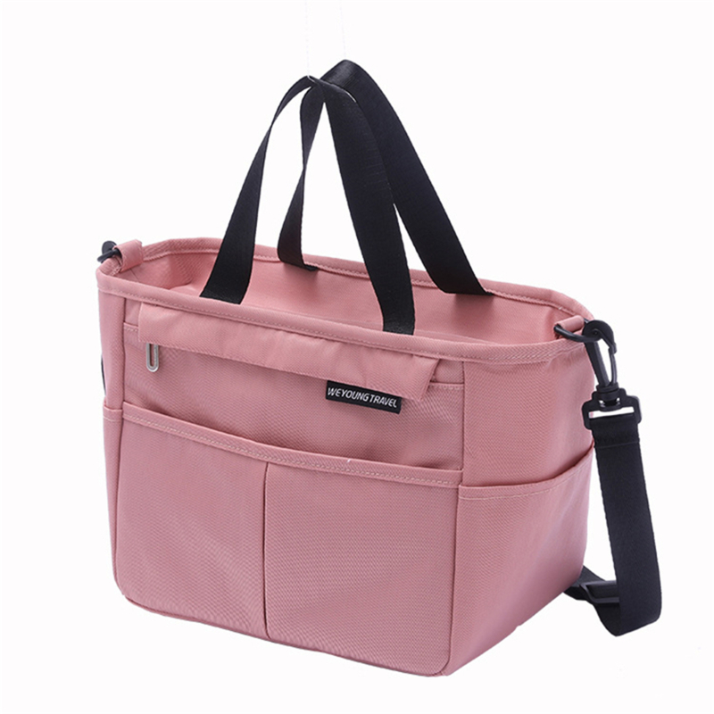 Portable Lunch Box Insulated Thermal Bag Picnic Food Cooler Pouch Large Capacity Shoulder Bento Storage Bags For Women Children: Blue