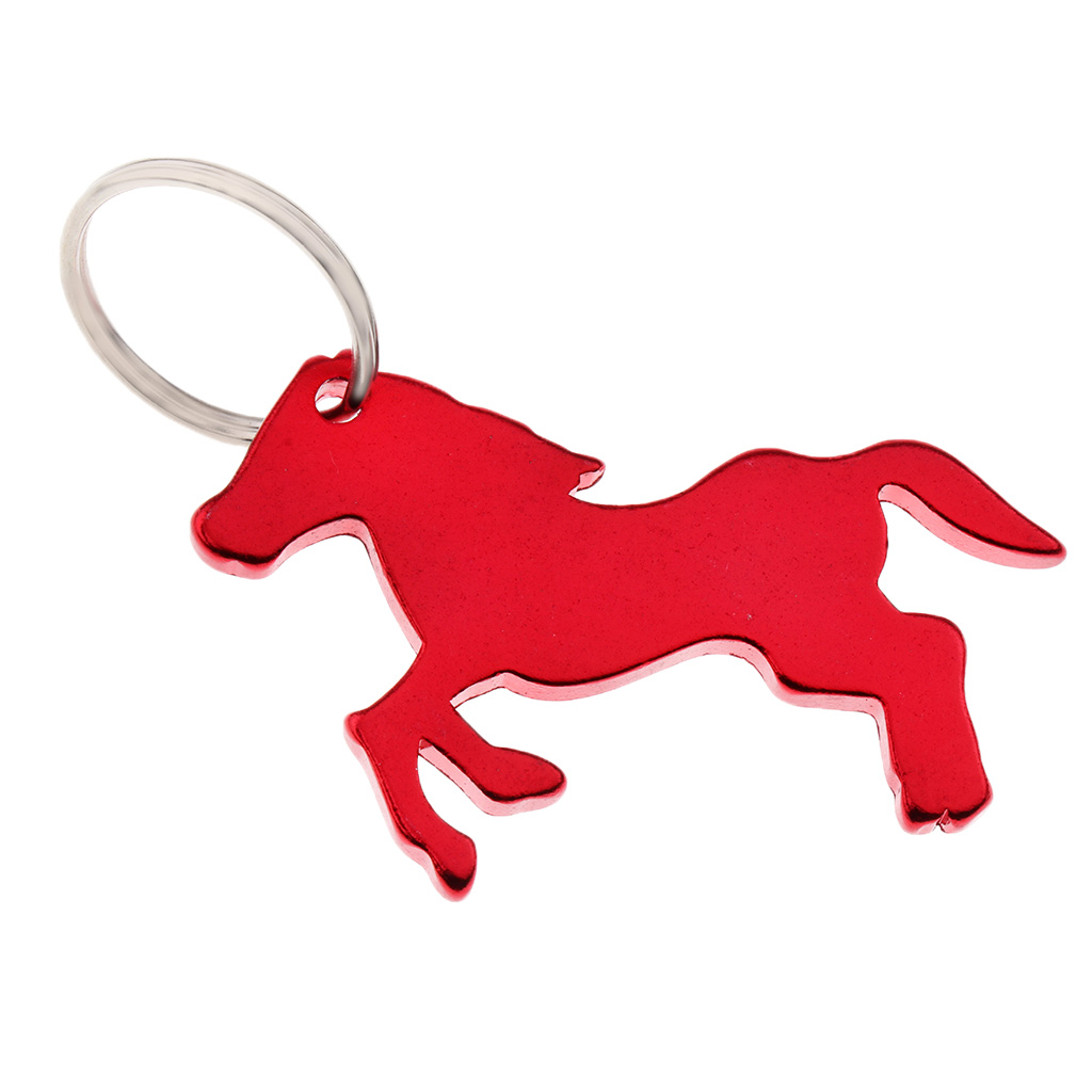 Horse Pattern Bottle Opener Key Ring Keychain Bag Pendent Novelty