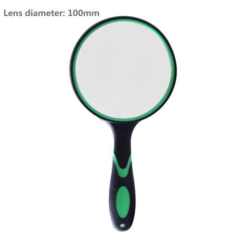 Portable 10X Magnifying Glass 60/70/80/90mm Handheld Magnifier Antique Mahogany Handle Magnifier For Reading Book Loupe Glass: 100mm