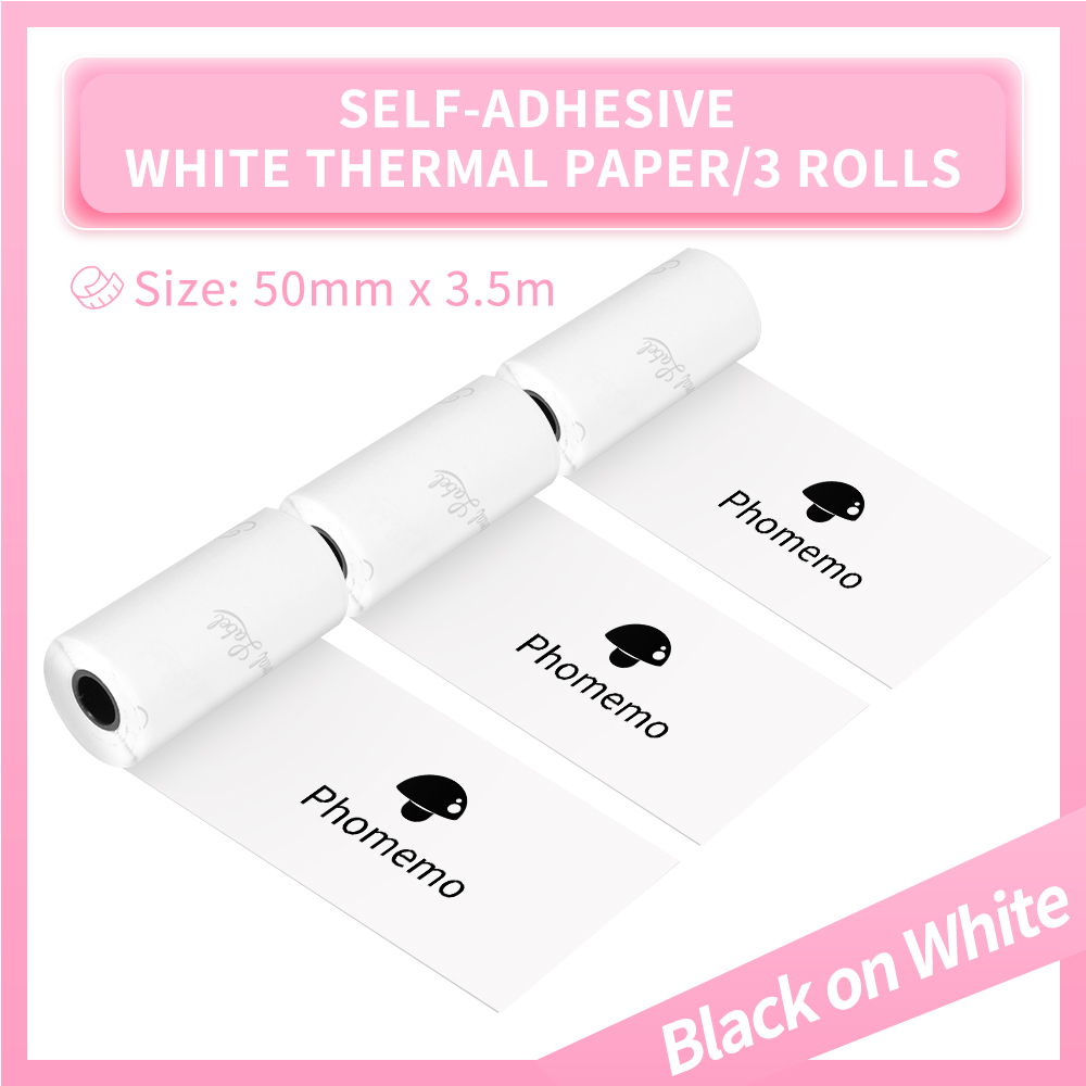 M02 Zelfklevende Thermisch Papier Bpa Gratis Afdrukken Thermische Foto Sticker Rolling Papier Voor Phomemo M02/M02S/m02Pro Mini Printer