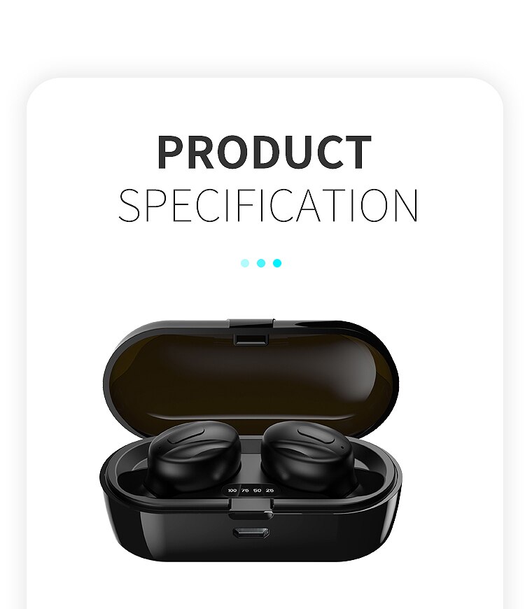 XG-13 TWS Wireless Headphones in-Ear Bluetooth Earphones IPX4 Waterproof Sport Earbuds 3D Stereo Music Earpiece: Default Title