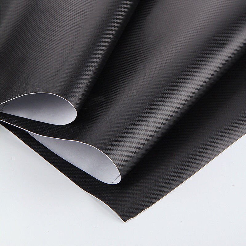 Pegatina de coche con raspador para superficies de altavoces 50x200cm, lámina de vinilo de fibra de carbono negra mate, pegatinas decorativas prácticas