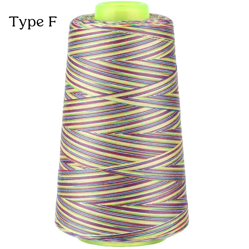Nonvor 3000 Yards Rainbow Sewing Thread Multifunctional Polyester Sewing Thread for Regular Sewing Quilting Overlock Embroidery: Type F