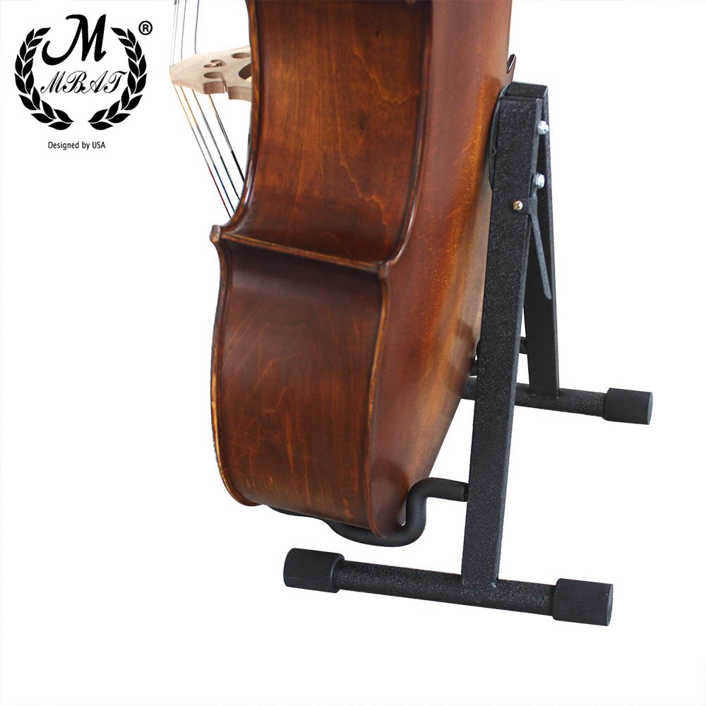 M Mbat Vouw-Staat Cello Statief Zwart Stand String Instrument Accessoires Lichtgewicht Draagbare Beugel Metalen Houder Muziek Display