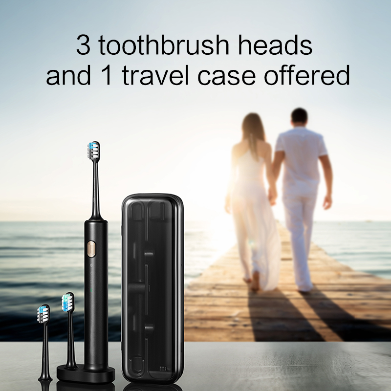 DR.BEI BY-V12 Ultrasonic Electric Toothbrush Portable 3 Models Soft Electric Tooth Brush IPX7 Rechargeable Adults Oral Cleaner