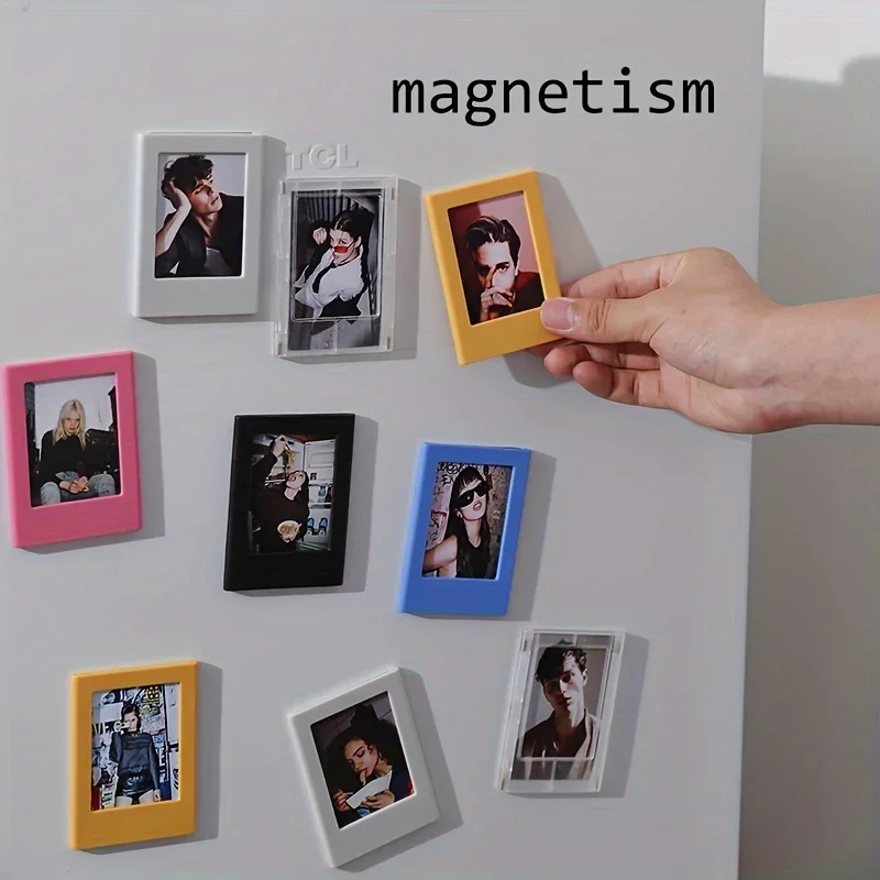Originalitet kjøleskapsmagnet 3 -tommers bilderamme mini instax fotoalbum liten fotokortholder fotostativ skrivebordsdekor