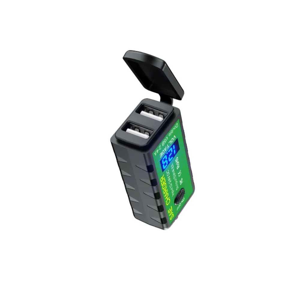Motorfiets USB Lader SAE naar USB Adapter 2.1a/2.4A Type-C Voltmeter AAN/UIT Schakelaar Waterdichte Quick Disconnect plug Motorfietsen