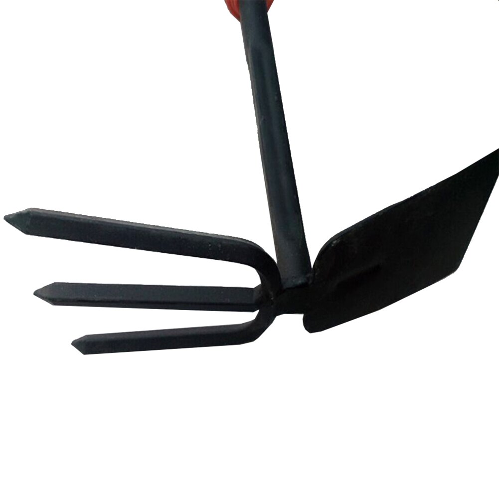 Portable Excavator Cultivator Durable Two Head Digger Rustproof Multipurpose Hand Tool Iron Non Slip With Fork Garden Hoe