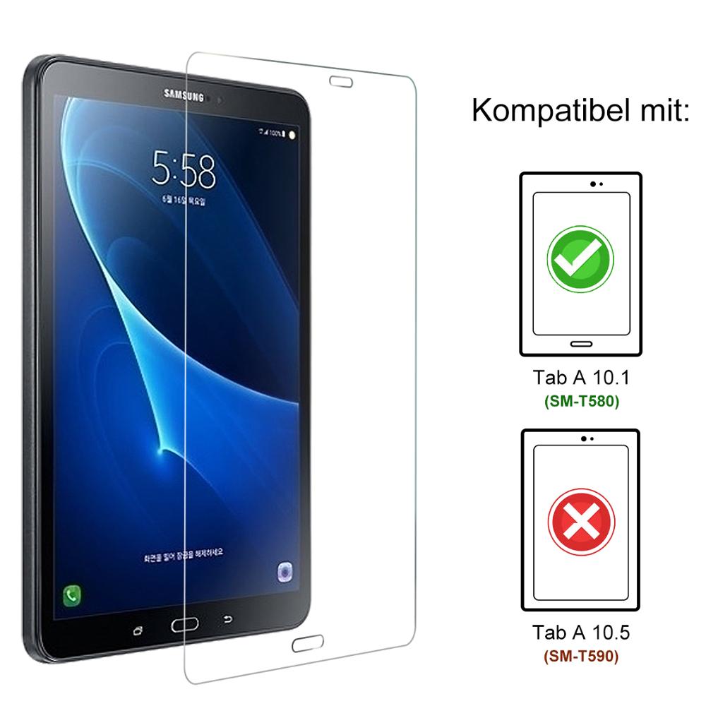 Film de Protection d'écran en verre trempé, pour Samsung Galaxy Tab A 10.1 T585 T587 SM-T580