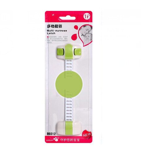1Pcs Cabinet Lock Child Safety Baby Protection From Children Safe Locks Baby Security Drawer Latches for Refrigerators: Green