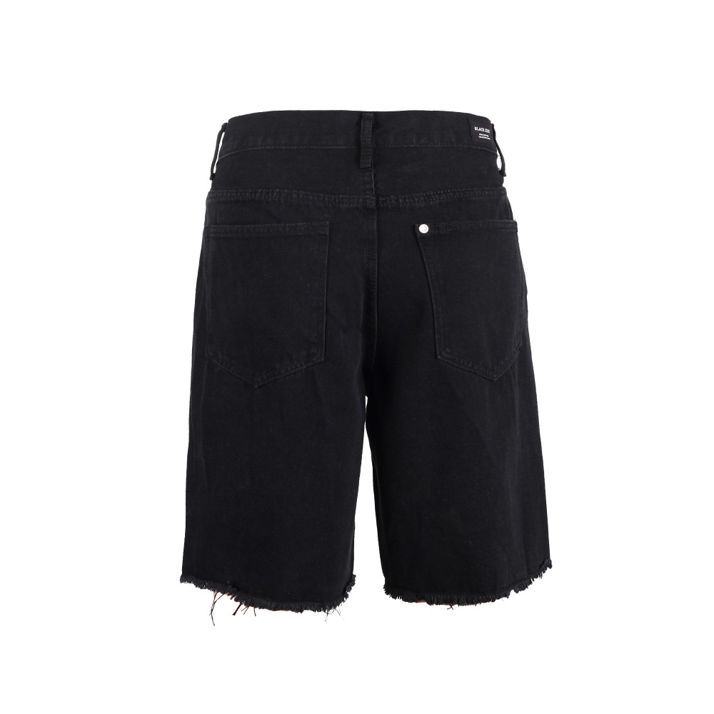 Jean ample pour hommes, Short en jean et détruit, cool, trou noir, combinaison , high street, offre spéciale
