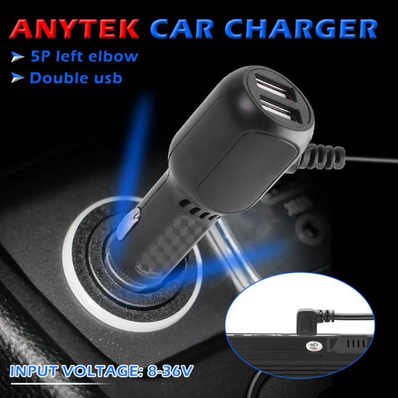 3.5 M 5V 3A Mini Usb Sigarettenaansteker Oplader Kabel Adapter Voor Anytek Auto Dvr Camera Dashcam Met 2 Usb-poort Auto-oplader