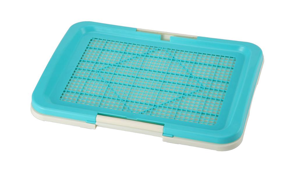 Bac à sable en plastique pour animaux domestiques, grand plateau de toilette pour chiens, chaton, litière, remplissage fermé, sable pour auto-nettoyage, fournitures pour animaux: Blue No column