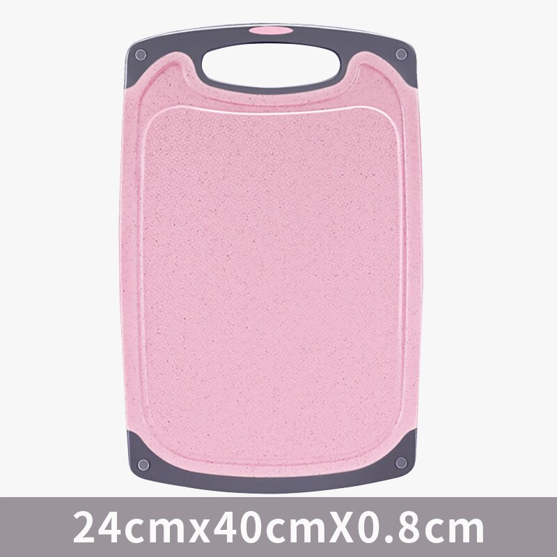 La planche à découper en plastique antidérapante bloque le tapis de Table accrochant le trou Ultra-mince Camping fruits légumes planche à découper outil de cuisine: M Pink
