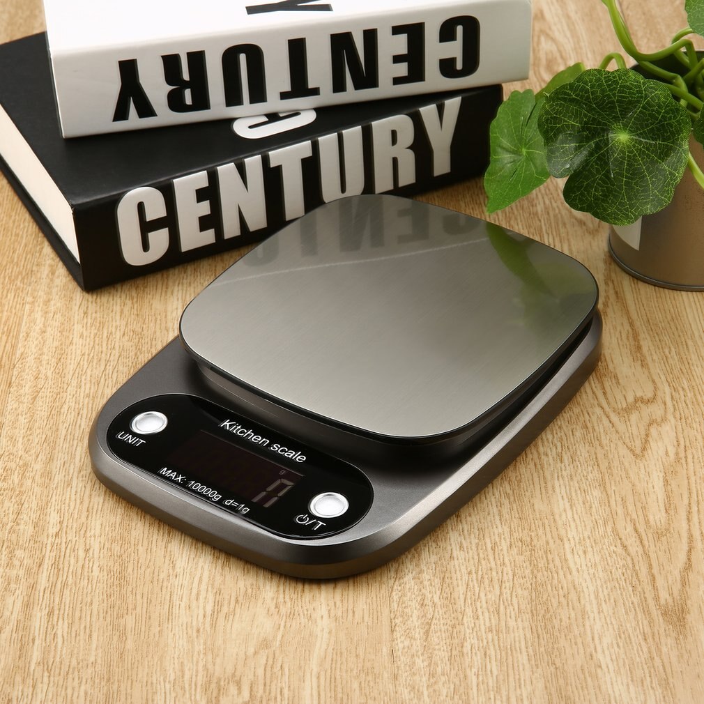 10kg/0.1g Digital Scale Scale High Accuracy Scale Stainless Steel Salver LCD Display Pocket Scale Kitchen Multiple Use