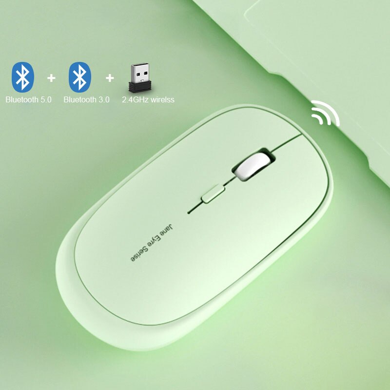 Oplaadbare bluetooth-muis, draadloze muis voor ipad, mac, windows, android, 1600 dpi, stille muis, draadloos, drie modi voor kantoor