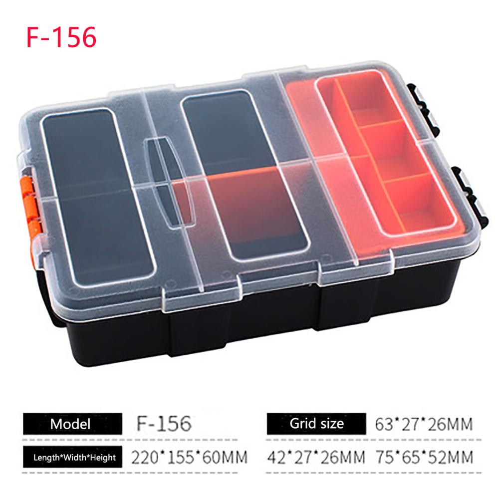 1Pcs Parafuso Caixa de Organizador De Armazenamento De Plástico caixa de Ferramentas Portátil Compartimento Removível Caso Caixa de Armazenamento de Peças De Ferramenta Assorted: F-156