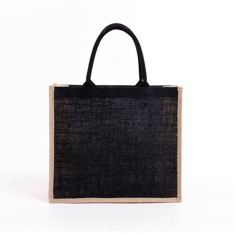 Borsa in tela con interno laminato e manico in morbido cotone, borse per la spesa per donna, borsa regalo per damigella d'onore: BK-1