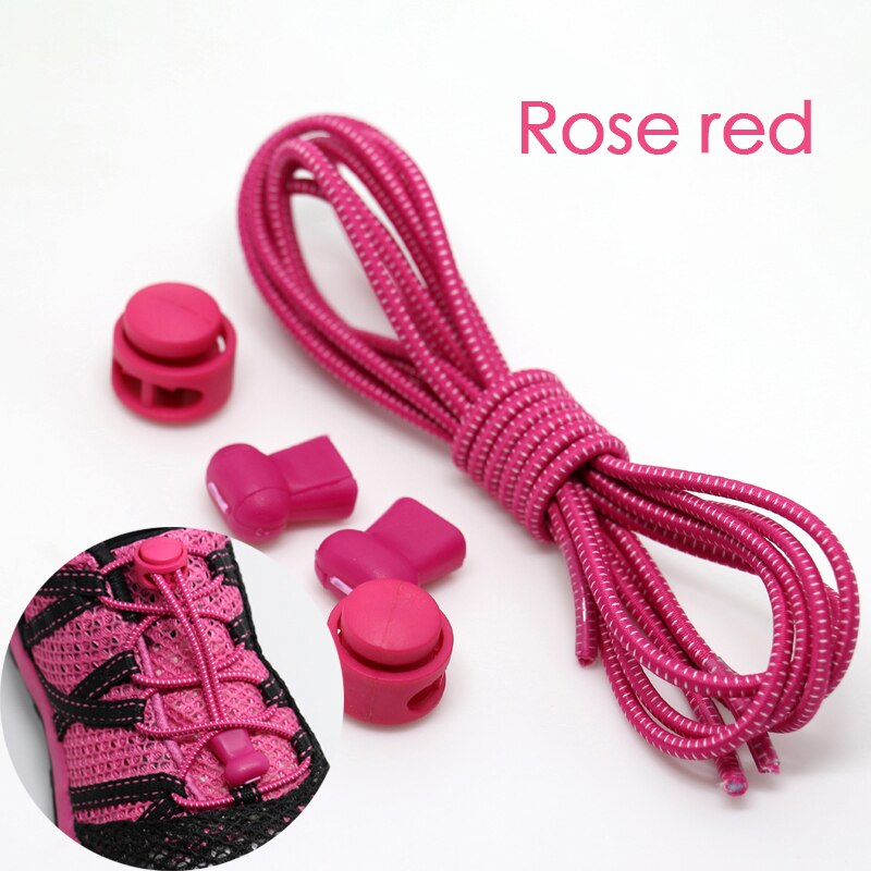 1 para sportowe elastyczne sznurowadła buty bez sznurówek sznurowadła dla dzieci dla dorosłych leniwe sznurowadła akcesoria do obuwia lacety elastique chaussure: Rose red