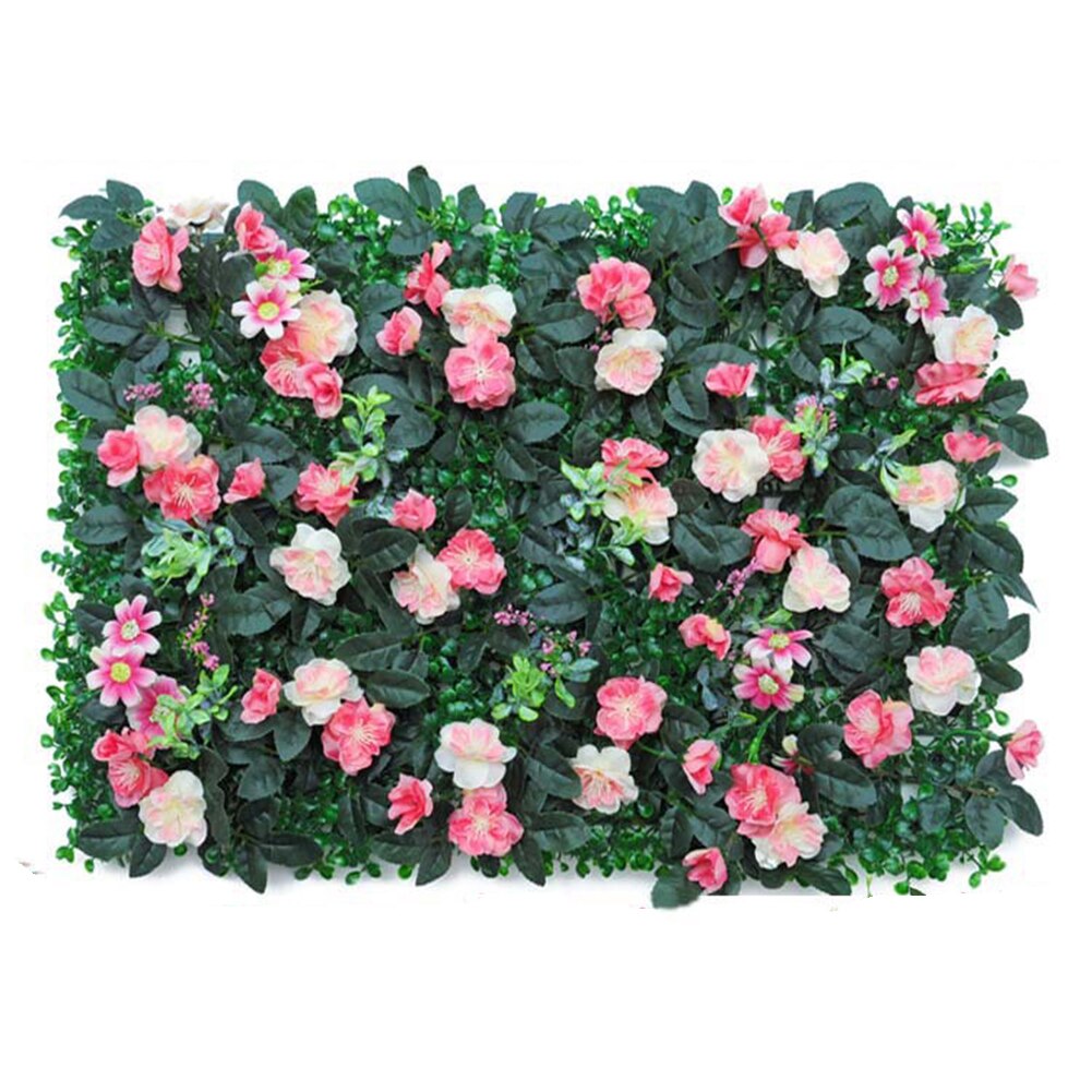 40x60CM Artificial Rose Fence Plant Hedge Panel UV Protected Privacy Fence Screen For Outdoor Backyard Garden Decoration Fence: B