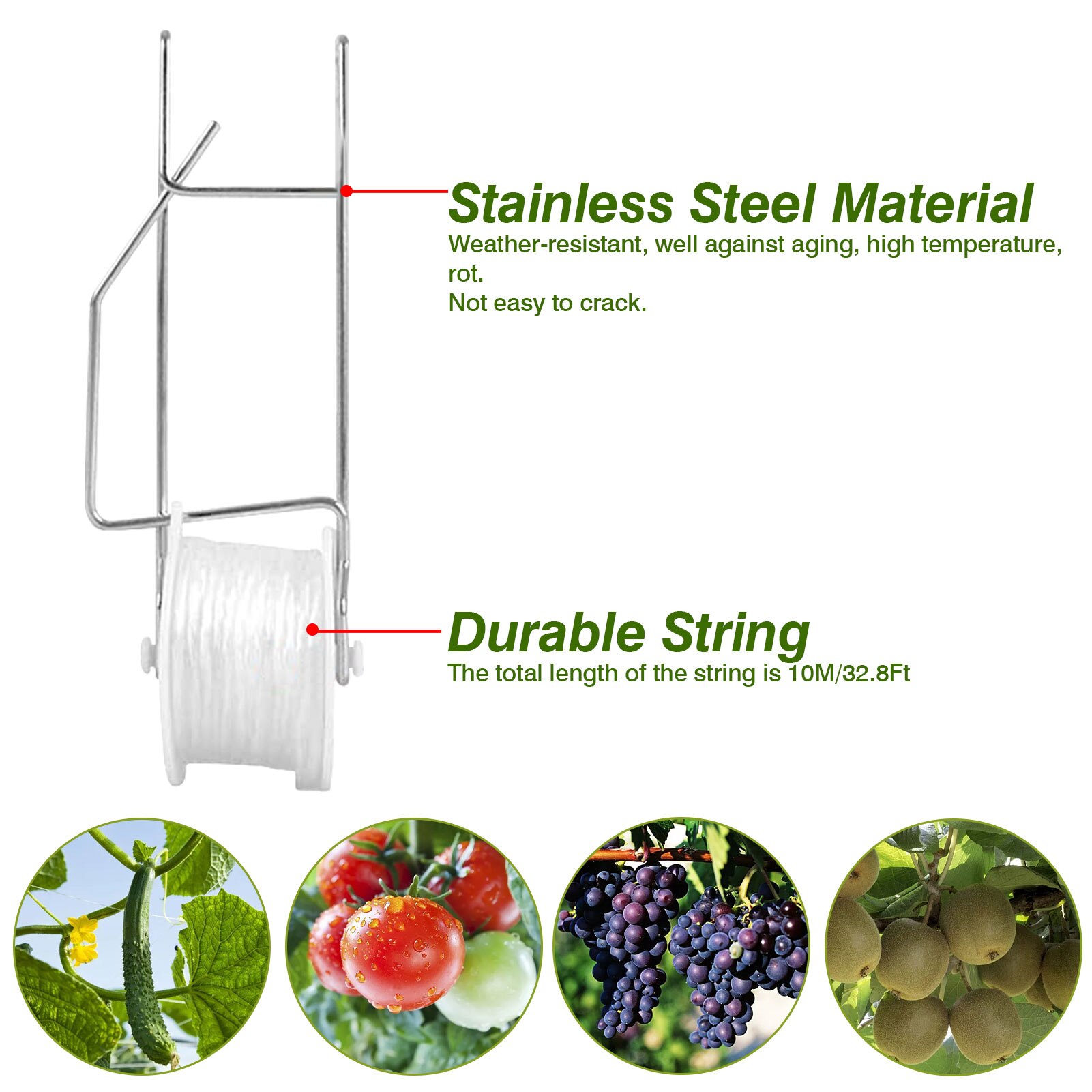 Pflanzen Rolle Haken robust Langlebig Gewächshaus Gemüse Stent Unterstützung Clips Hängen Garten Tomaten Haken Dekoration Neue