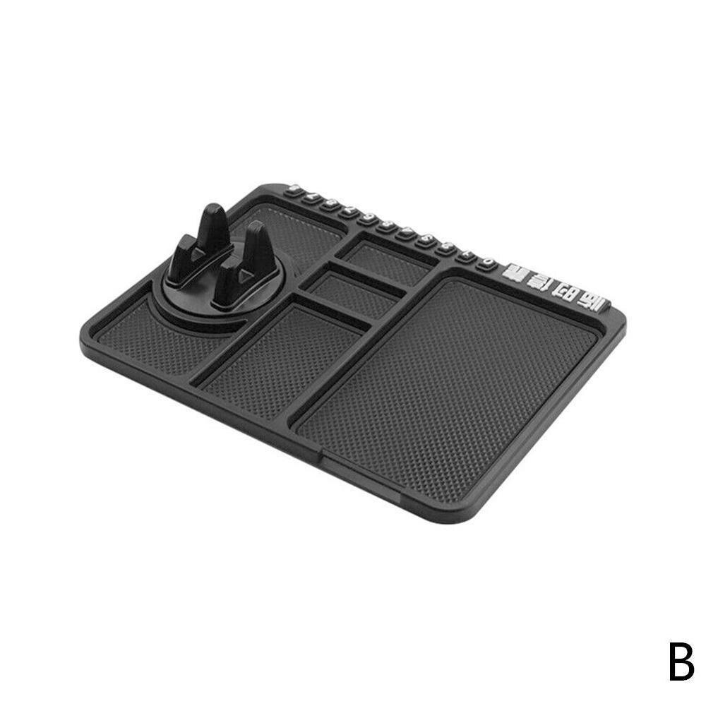 Multifunktionell bildyna matta bil anti-halk matta auto instrumentbräda telefonfäste hållare dash silikon glid klibbig telefon glida anti  j9 w 6: Svart