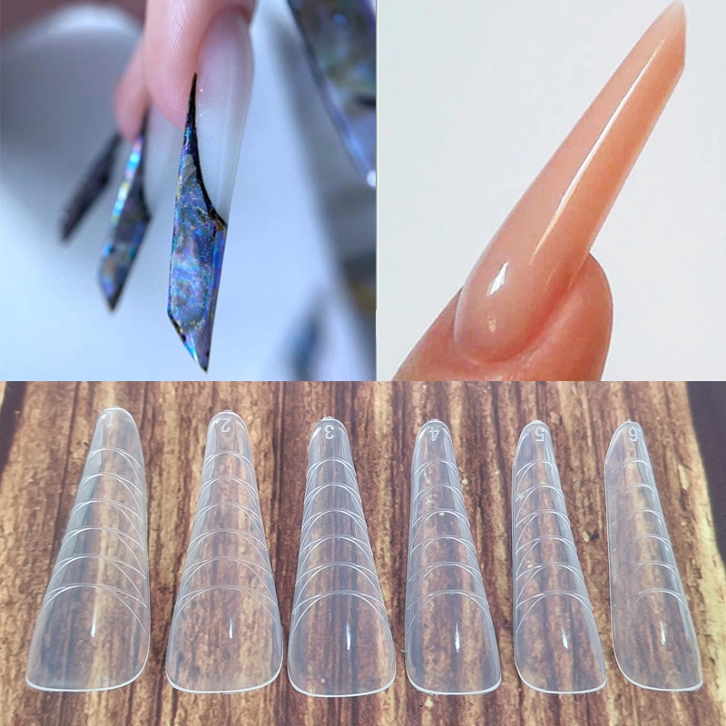 120/60Pcs Building Mold For Nail Extension Forms Reusable Tool Full Cover Nail Forms Nail Shape Build Dual Form