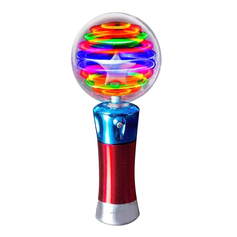 Glowing Sticks Toy Star Spinning Ball Wand Sticks Luminous Light Show Props: Default Title