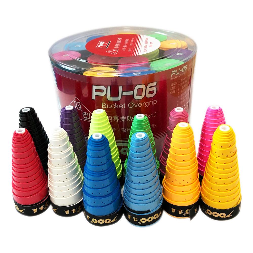 60 pièces/lot TOPO PU-06 perforé collant sensation surgrip/poignées/raquette de tennis/raquette de tennis/badminton/padel tennis