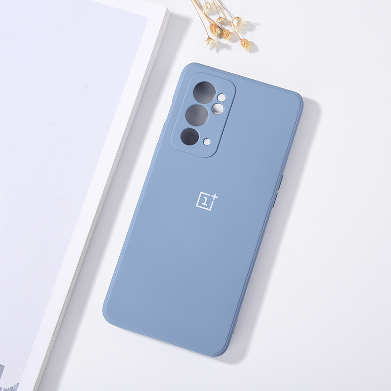 Dla Oneplus 9 9R 9RT etui 1+ 9R 1+9 1+9RT Pokrowiec Funda Oryginalny Płynny Silikon Matowy Miękki Wstrząsoodporny Tylny Zderzak Telefonu muszla: POLIESTER / SZARY