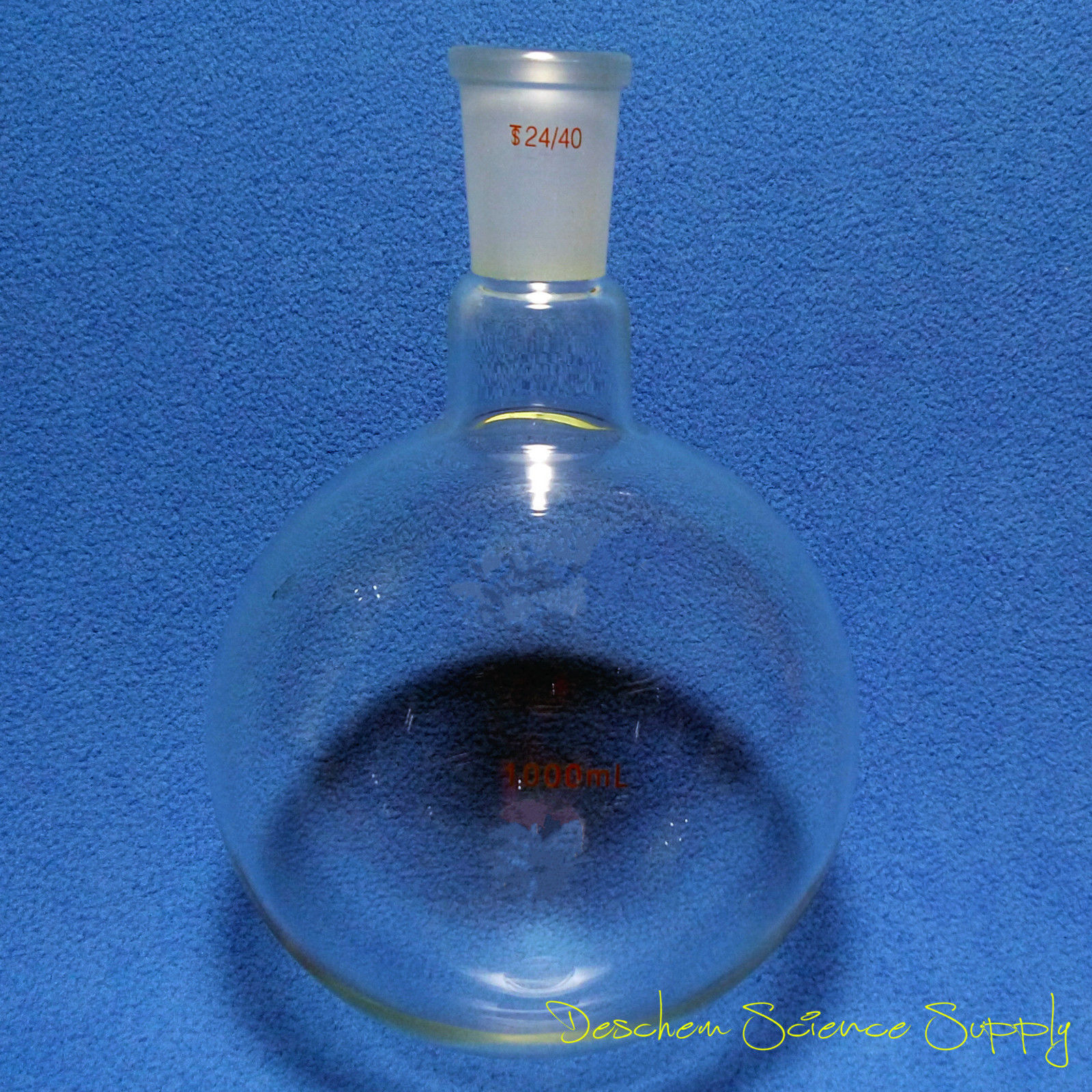 One neck,1000ml,24/40,Round bottom Glass flask,1L,1-neck,Lab Bottle,Heavy Wall