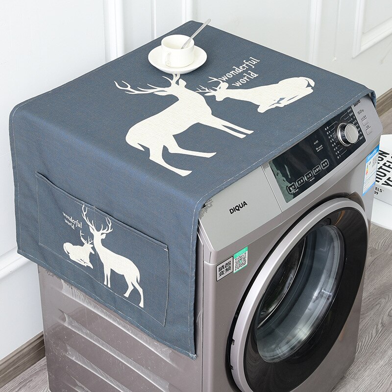 Cover Grace Linnen Wasmachine Deksel Koelkast Stofkap Automatische Wasmachine Covers Home Organisatie En Opslag: 1