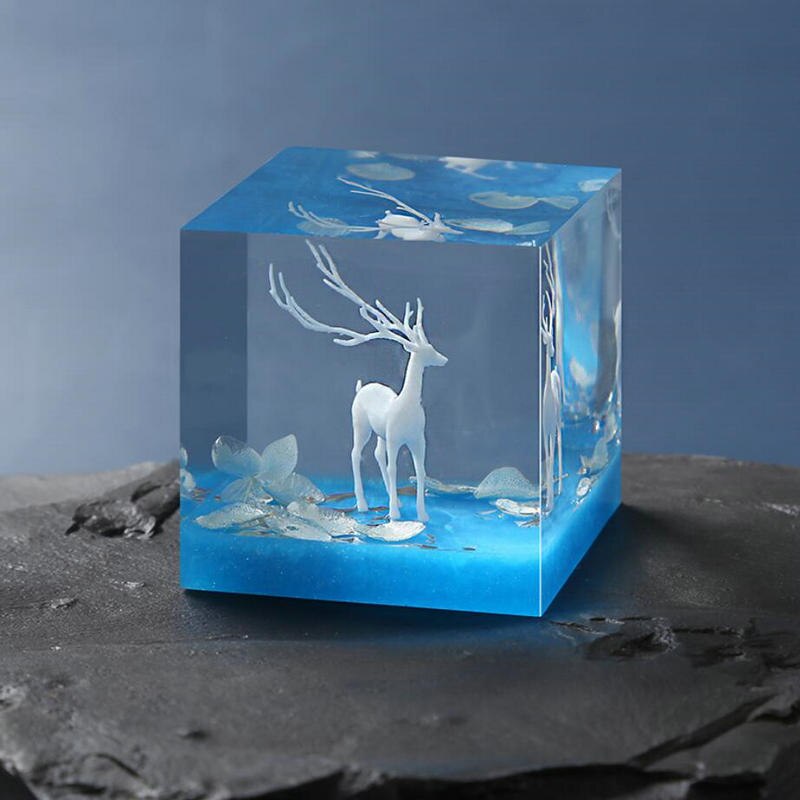 3D Mini Deer Stuff Miniature Craft Elk Resin Charms Jewelry DIY Epoxy Resin Pendant Fillings
