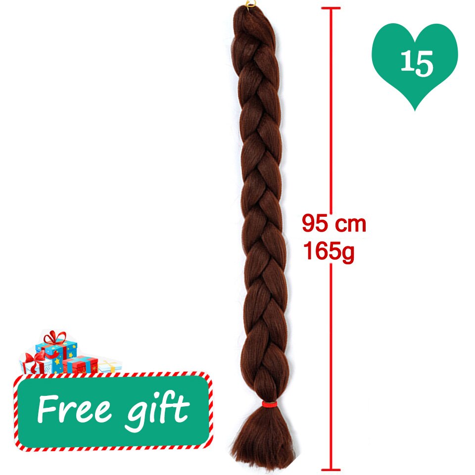 MEIFAN – tresses synthétiques longues, mèches Jumbo de couleur ombrée, Extension capillaire, queue de cochon africaine: 15