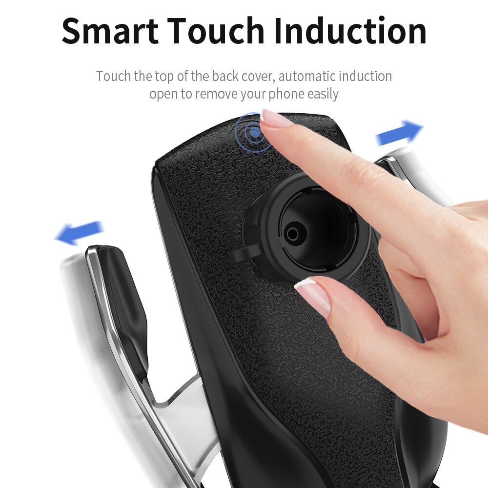 FDGAO 10W Automatische Spann Qi Drahtlose Auto Ladegerät Halterung Für IPhone 11 XS XR X 8 Schnelle Lade Telefon halter für Samsung S10 S9