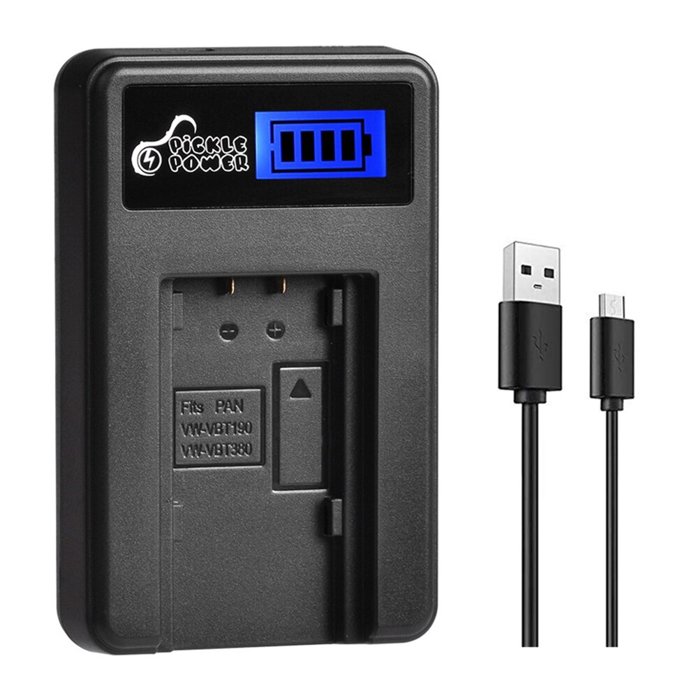 Vw-vbk 180 vbk 180 batteri + lcd-lader til panasonic hc -v10k v100 v100k hdc -hs60 sd60 hs60k sd66 hs80 sd80 hs80k sdr -h85 tm45.: naken laderen