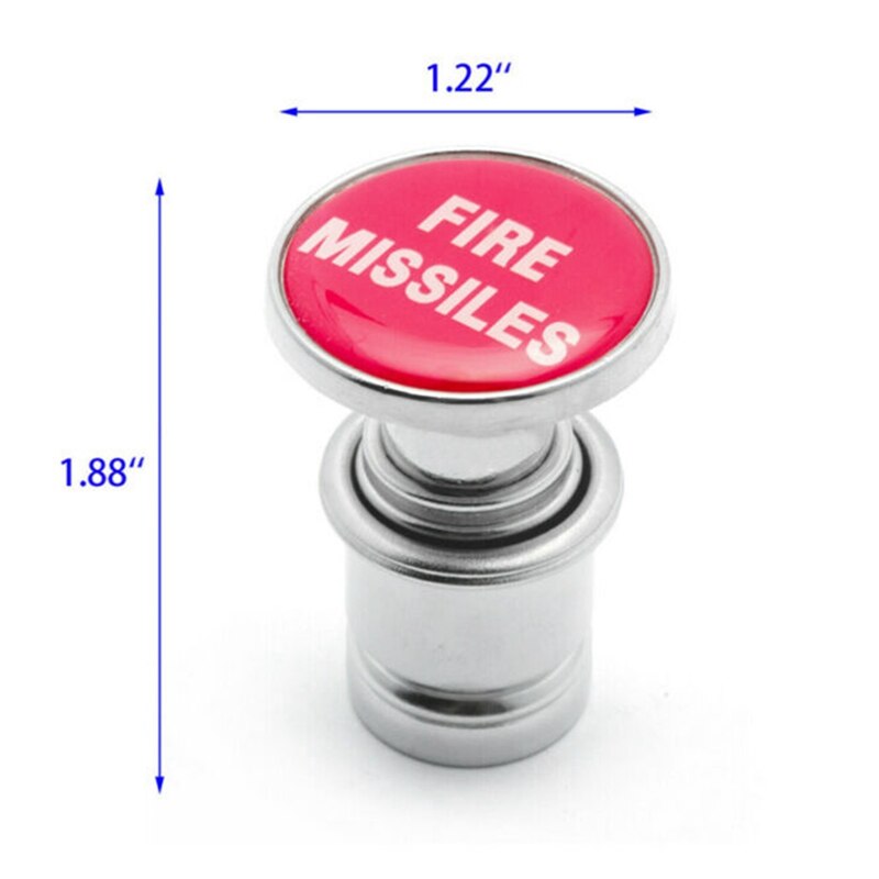 Red Universal Missiles Push Button Car Cigarette Lighter Replace Accessory Car Engine Start Stop Push Button