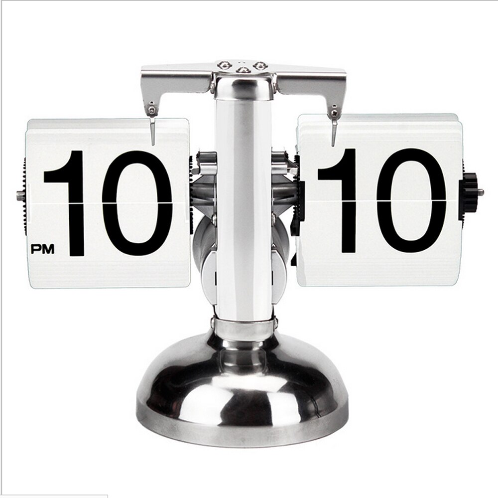 Retro Style Flip Desk Shelf Clock Classic Mechanical Digital Display Flip Clocks Battery Powered - Home & Office Decor