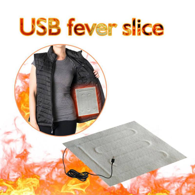 USB película de calentamiento invierno eléctrico infrarrojo Fever calor Mat ropa almohadilla calentadora de fibra de carbono almohadilla de calefacción calentador de manos: Default Title