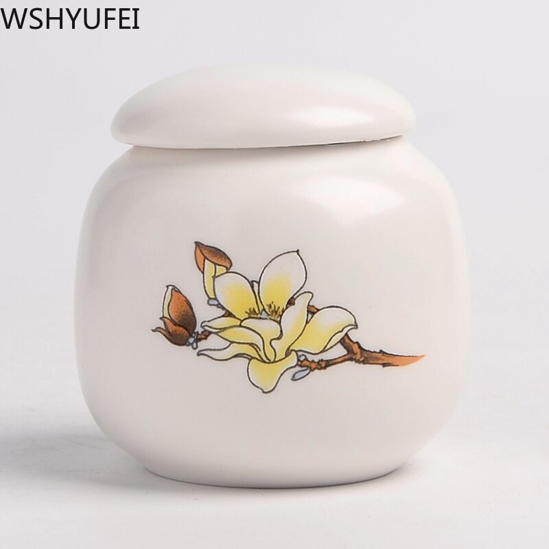hand-painted tea cans retro ceramic stoneware tea pot tea set box sealed storage tank candy nut bottle