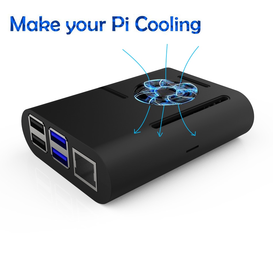 Voor raspberry  pi 4 behuizing raspberry pi behuizing met koelventilator raspberry  pi 4 koellichaam voor raspberry  pi 4 model b  pi 4b pi 4